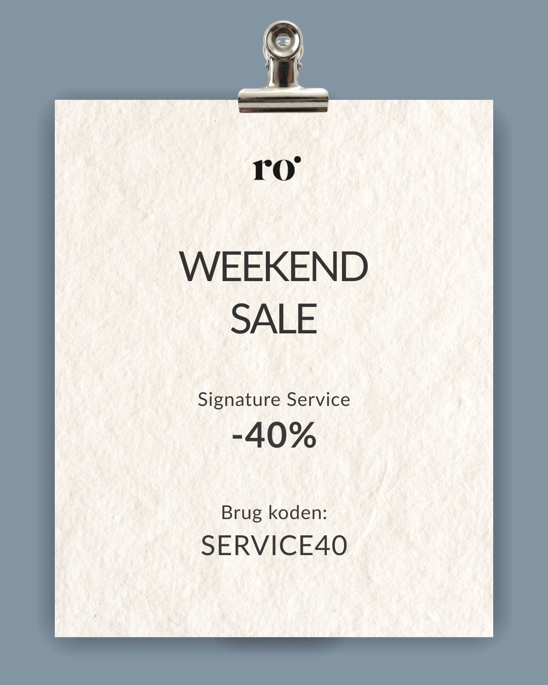 Spar 40% på service