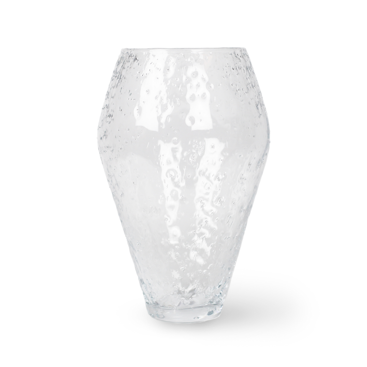 Crushed Glass Vase, Large - Clear - Ro Collection Denmark