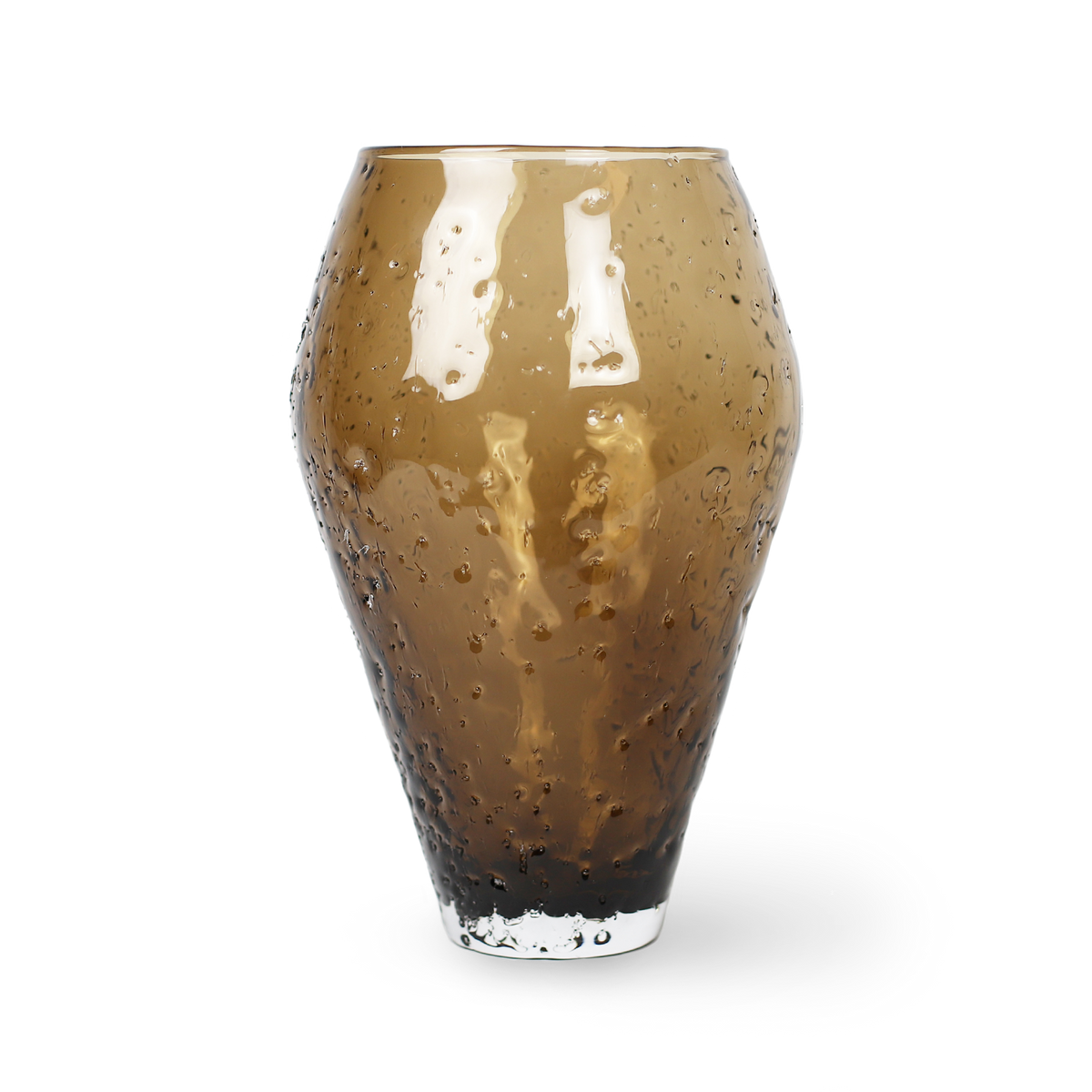 Crushed Glass Vase, Large - Sepia brown - Ro Collection Denmark
