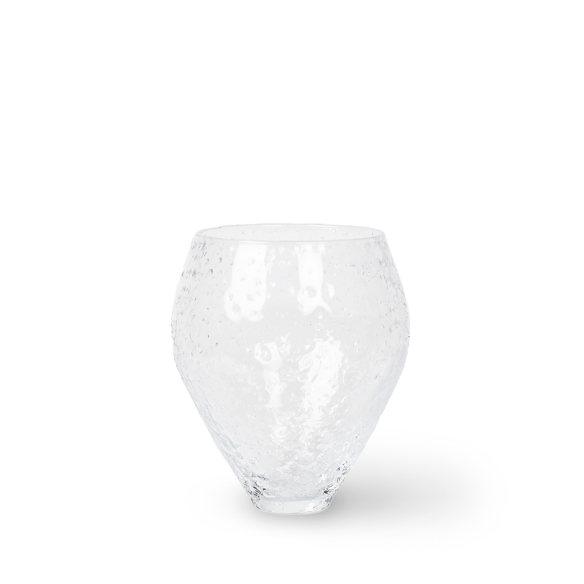 Crushed Glass Vase, Medium - Clear - Ro Collection Denmark