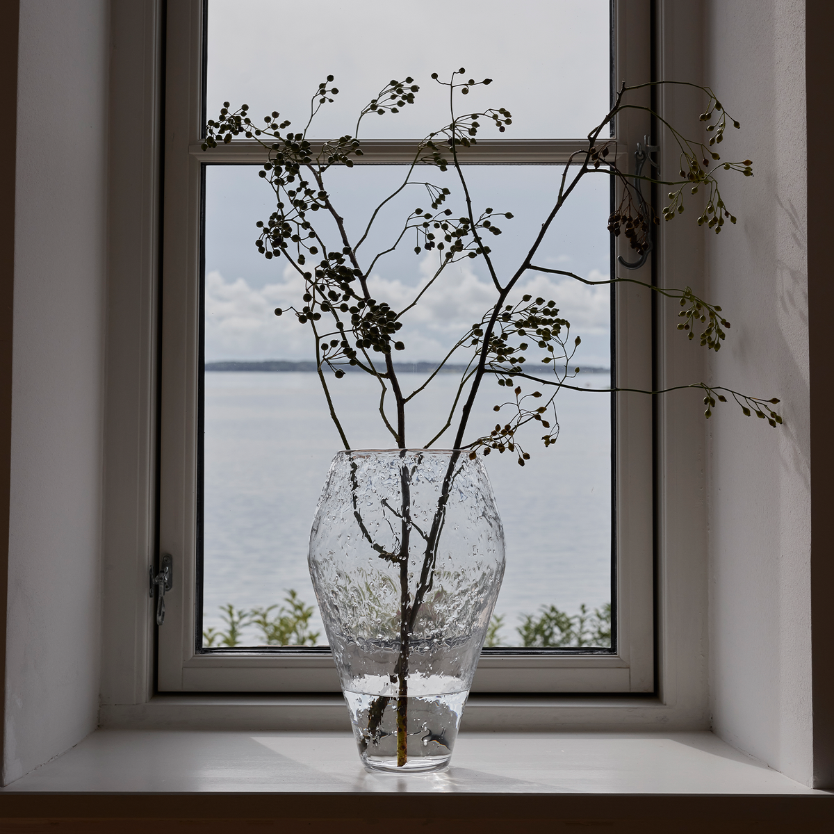 Crushed Glass Vase, Small - Clear - Ro Collection Denmark