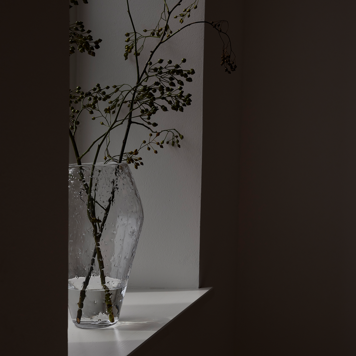Crushed Glass Vase, Small - Clear - Ro Collection Denmark