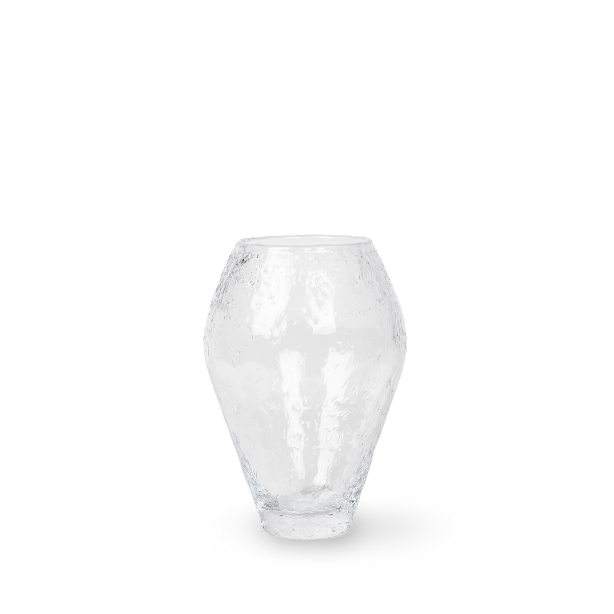 Crushed Glass Vase, Small - Clear - Ro Collection Denmark