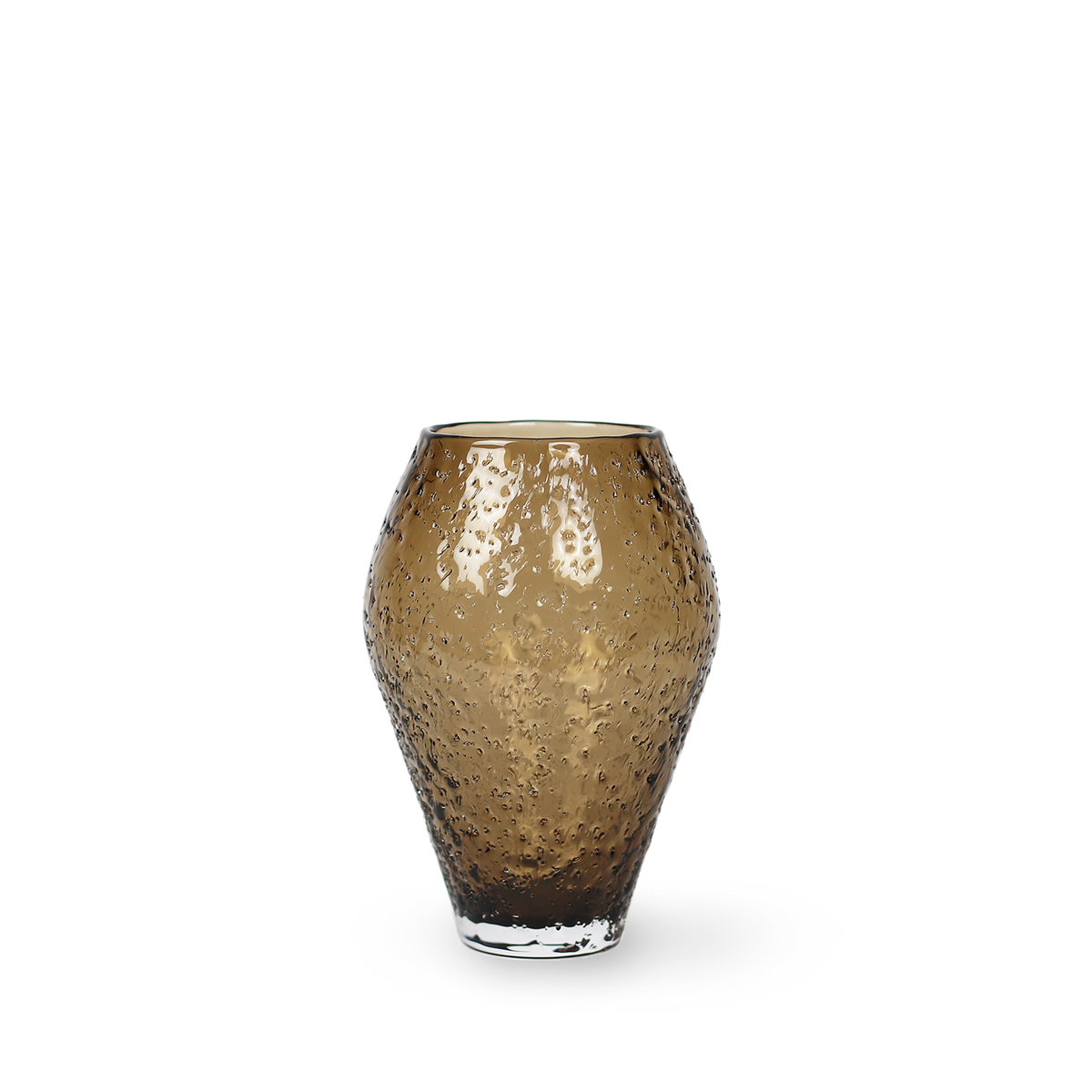 Crushed Glass Vase, Small - Sepia brown - Ro Collection Denmark