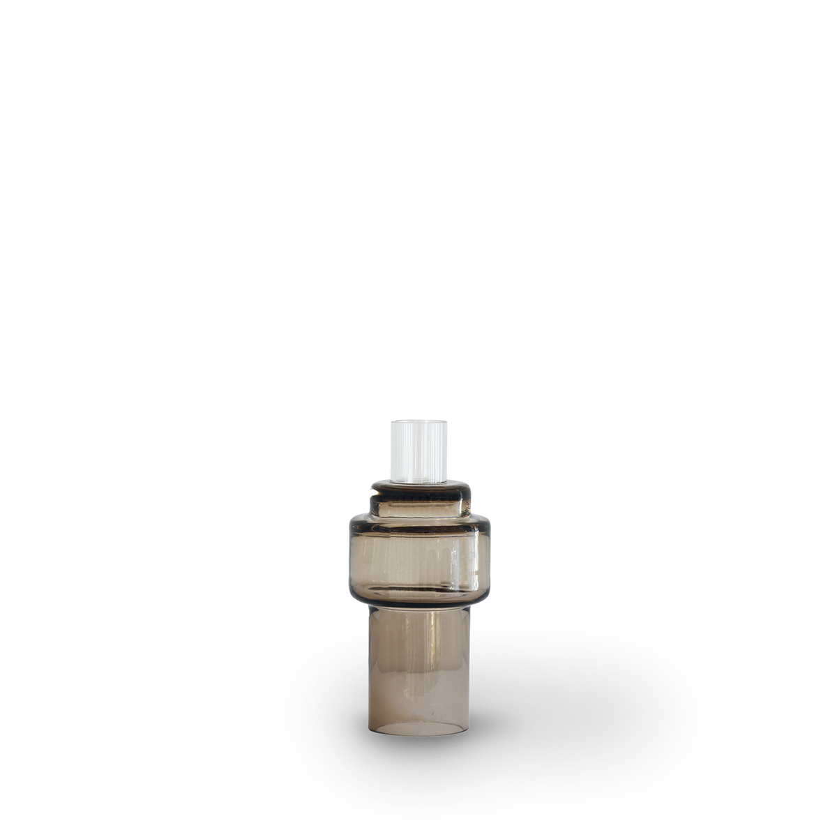 Glass Candlestick no. 55 - Sepia brown - Ro Collection Denmark