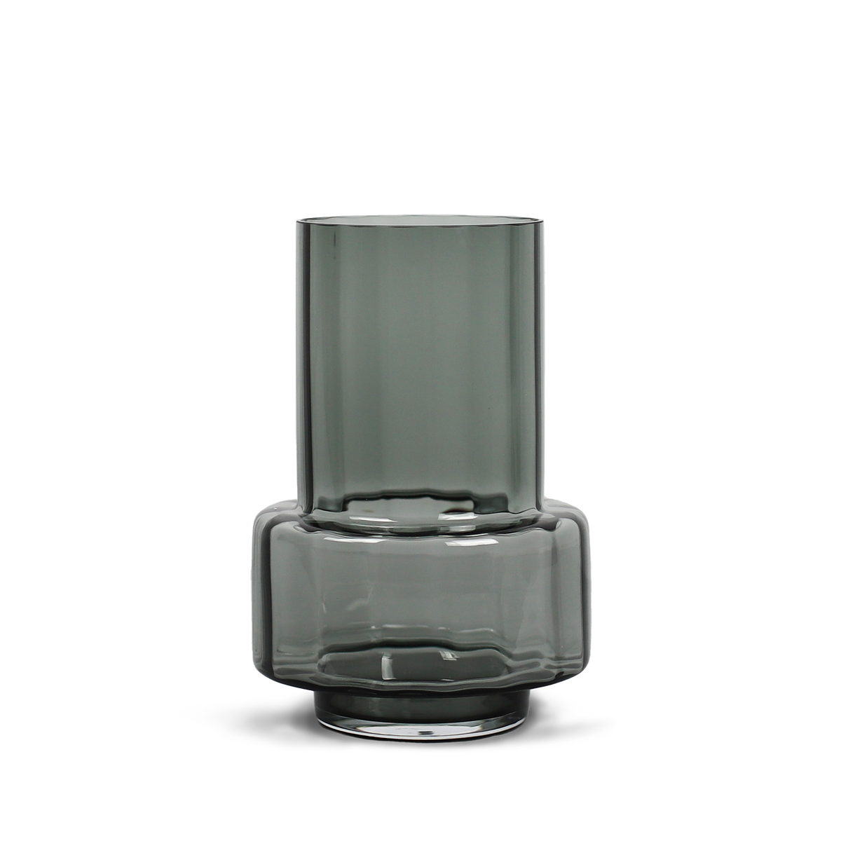 Hurricane Reflections no. 26 - Smoked grey, vase og lysestage - Ro Collection Denmark