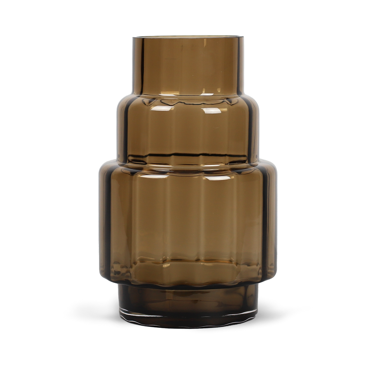 Hurricane Reflections no. 69 - Sepia brown, vase og lysestage - Ro Collection Denmark