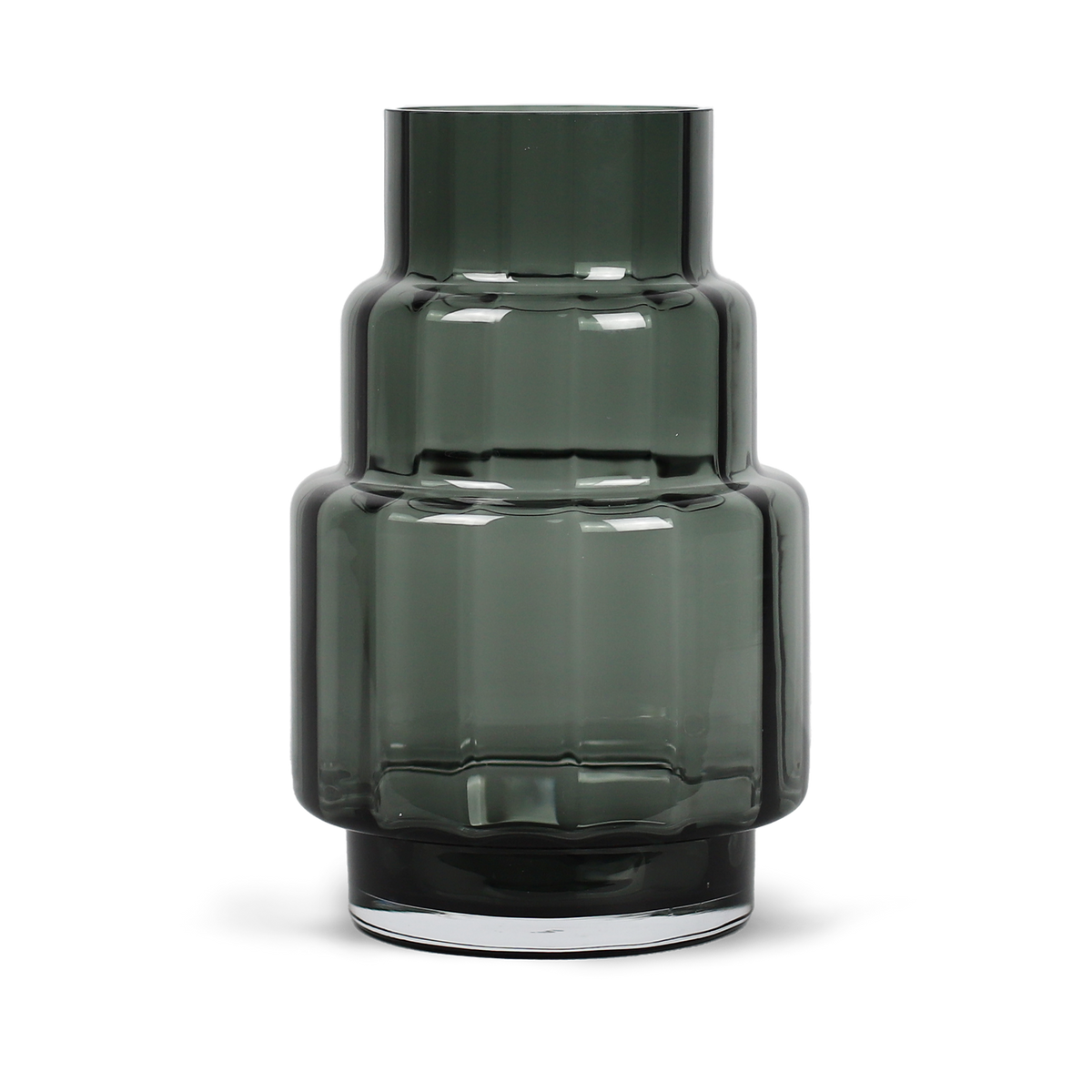 Hurricane Reflections no. 69 - Smoked grey, vase og lysestage - Ro Collection Denmark