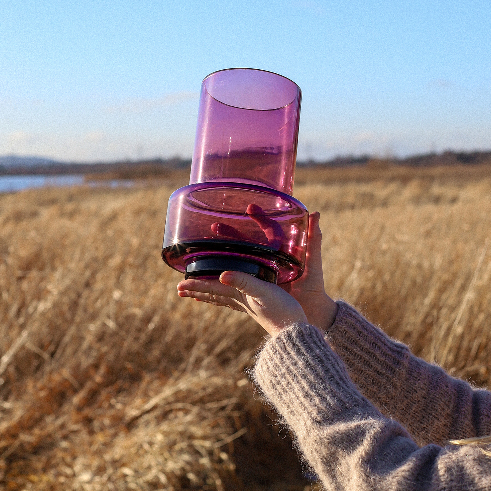 Hurricane no. 26 - Heather, vase og lysestage - Ro Collection Denmark