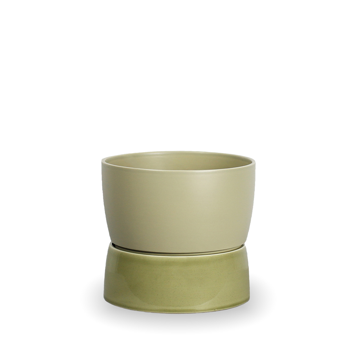 Two Tone Planter, Large - Artichoke green - Ro Collection Denmark