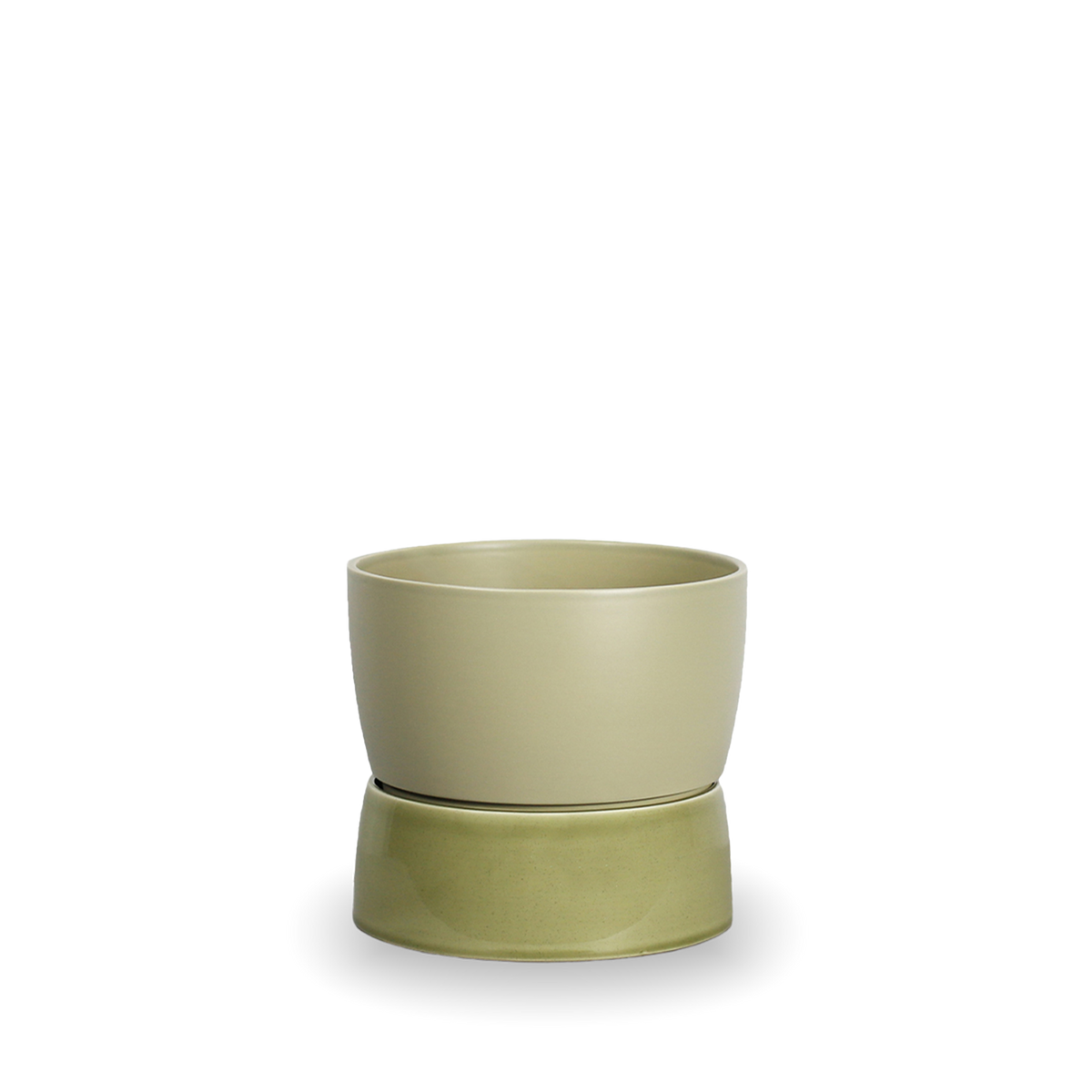 Two Tone Planter, Small - Artichoke green - Ro Collection Denmark
