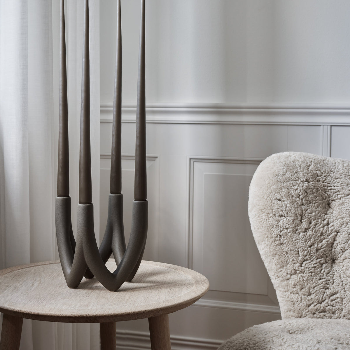 Chandelier Four armed - Dark stone - Ro Collection Denmark