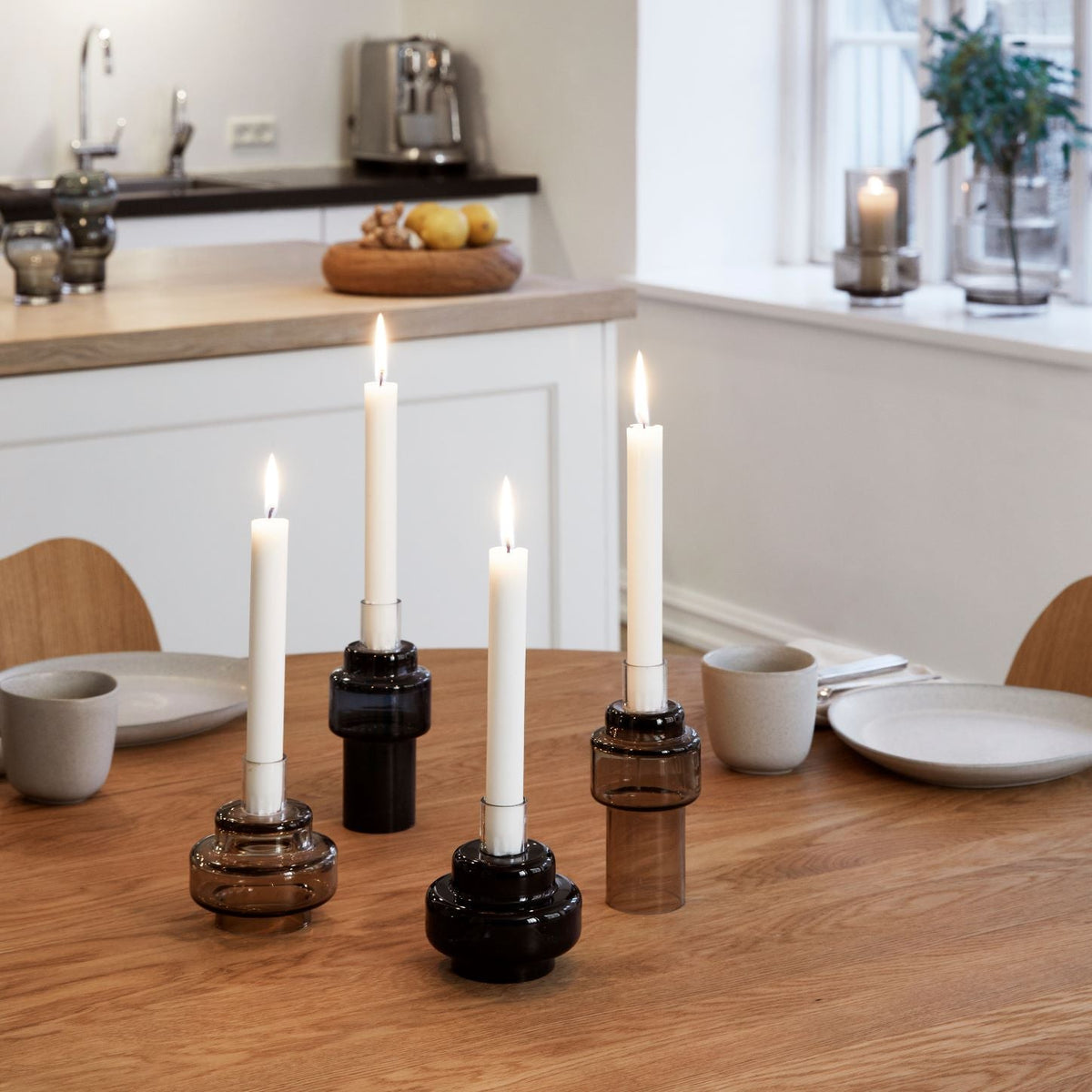 Glass Candlestick no. 54 - Sepia brown - Ro Collection Denmark